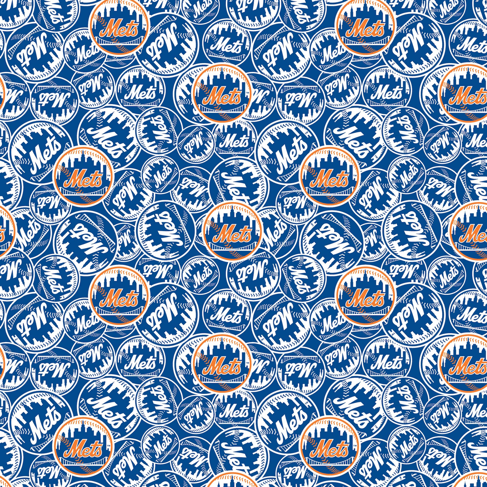 MLB New York Mets Cotton Fabric